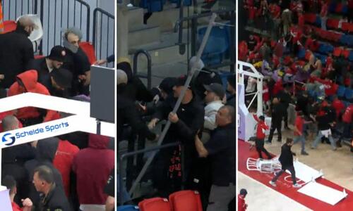 Συγκρούσεις μέσα στο γήπεδο και άγριο ξύλο μεταξύ οπαδών (Βίντεο) thumb