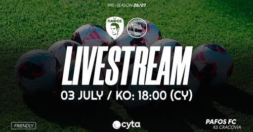 Livestreaming: Πάφος FC- KS Cracovia image