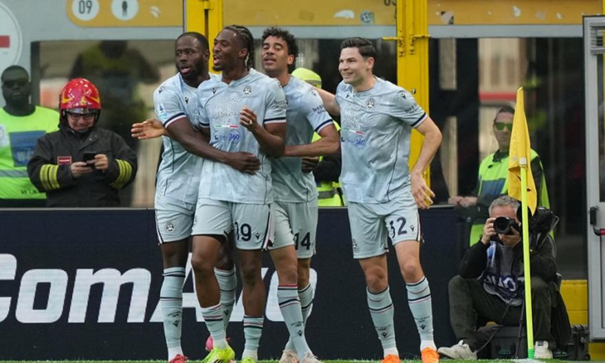 Serie A: Σπουδαία Ουντινέζε στο «Σαν Σίρο», ήττα σοκ για Μίλαν thumb