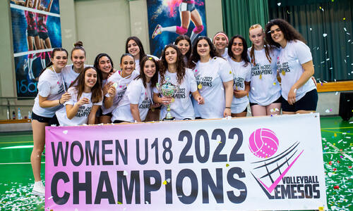 Πρωταθλήτρια Κ18 νεανίδων Lemesos Volleyball thumb