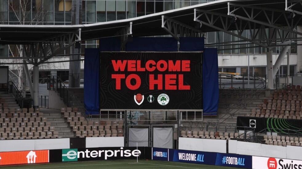 Με «Welcome to hel» από τα μάτριξ καλωσόρισαν τον Παναθηναϊκό οι Ισλανδοί thumb